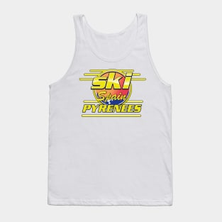 Pyrenees spain to ski logo Tank Top